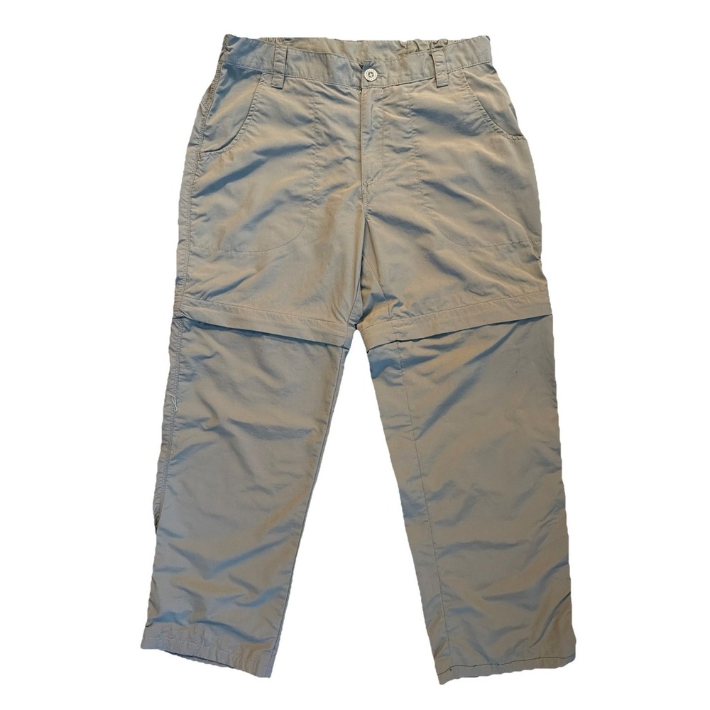 White Sierra Pant Mens Medium Grey Convertible Hiking Outdoor Lightweight Nylon‎